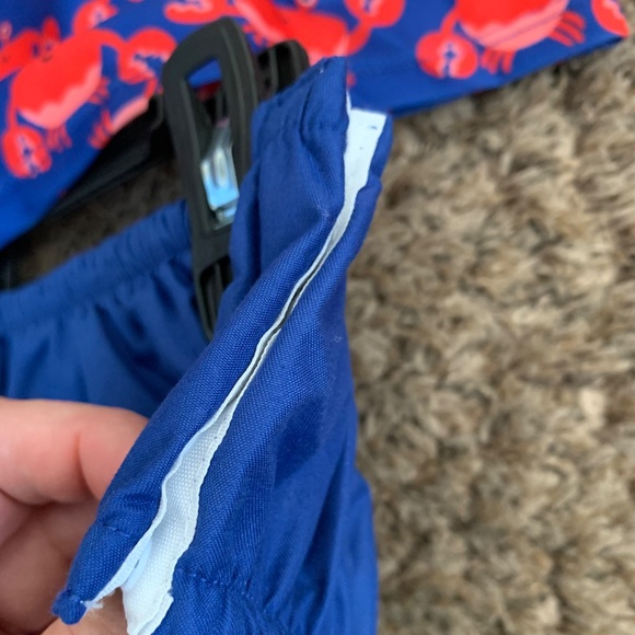 Wonder Nation Crab 2pc. Baby Girl Swimsuit Rashguard Sz.12m - Picture 4 of 7